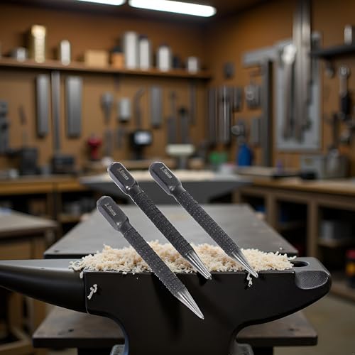 3Pcs Black High-Carbon Steel Center Punch Set Non Center Punch for Alloy Steel Metal Wood Marking Drilling Tool Center Punches Punches Hand Tools,Tools and Home Improvement 10cm