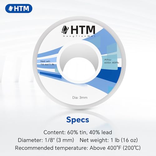 HengTianMei 60/40 Solder for stained glass (3.0 mm / 1 lb)
