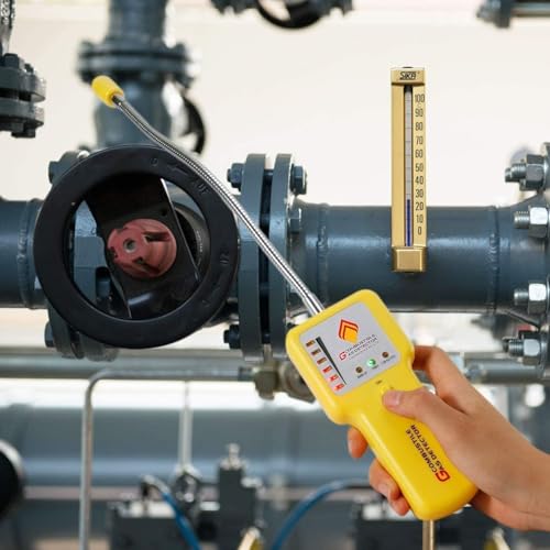 Gas Leak Detector ? Portable Natural Gas Sniffer for Propane, Methane, LPG, LNG, Fuel & Sewer Gas ? Combustible Gas Detector with 12" Flexible Probe for Home, RV, Industrial Use
