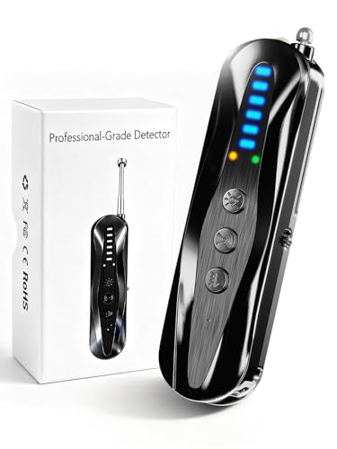 ERYITRDK Black Hidden Camera & GPS Detector Portable Spy Device Finder