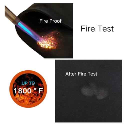 Welding Blanket Fireproof 5mmThickness 12''x24'',Carbon Fiber Mat for Soldering Brazing Plumbing Hole Propane Torch Copper Pipe,Up To1800¡ÆF Hvac Heat Shield Resistant Flame Protector Tool