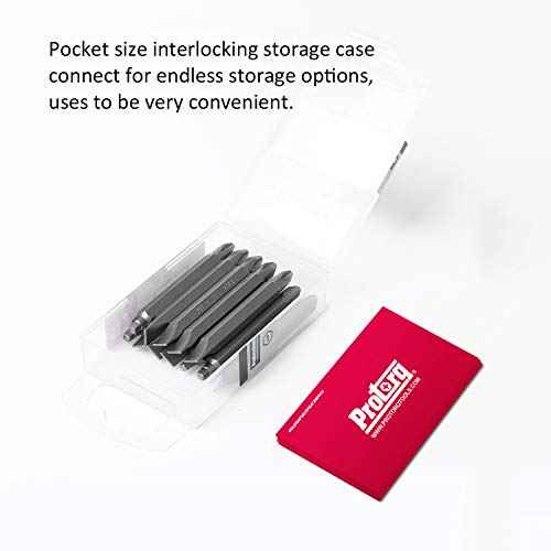 Double Ended Drive Bits, Phillips 2 and Slotted 8, Phillips 2 and Square 2, 12 pieces with Storage Case