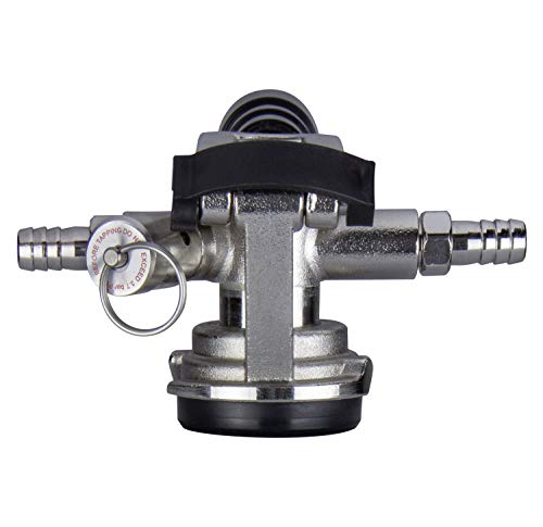 Kegco D System Keg Coupler, Nickel - Low Profile Sankey Tap