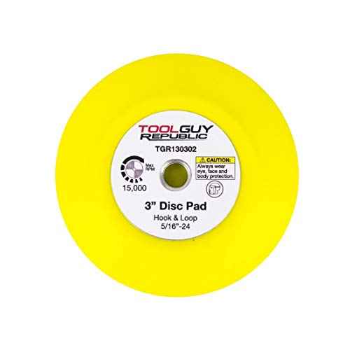 TGR 3" Hook and Loop Sanding Backup Pad 5/16-24 Female Thread