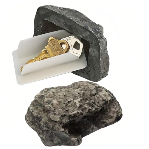 Weatherproof Fake Rock Key Hider - Discreet Outdoor Security Container