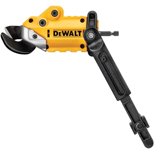 DEWALT Metal Shear/Cutter Drill Attachment - Impact Ready, 360° Pivot, Cuts 18GA - Variation 1