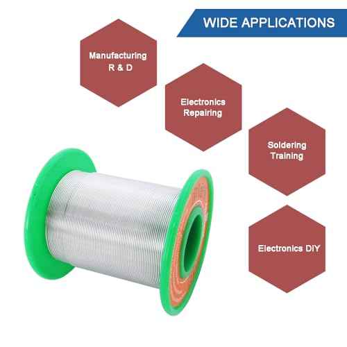 Lead Free Electronics Solder Wire 1.2mm 200g, Rosin Flux Core Electric Solder Wire Alloy Sn99 Ag0.3 Cu0.7 No Clean 0.05 Electronic Soldering Easy Flow Unlead Solder Wire No Lead
