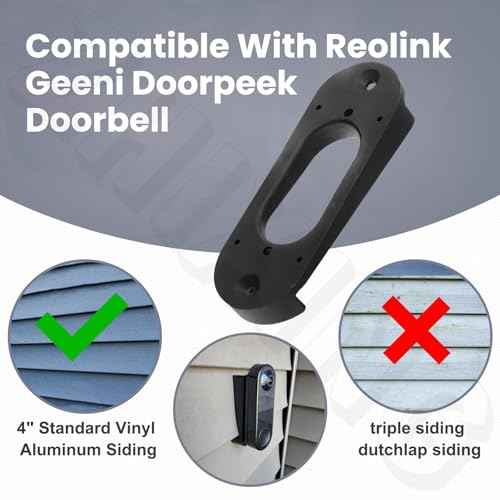 Doorbell 4" Standard Vinyl | Aluminum | Hardi Board | Cedar Siding Mount Compatible with REO-Link Doorbell WiFi Camera, Wedge Kit Design for Nest Wireless Doorbell - Keep The Doorbell Level