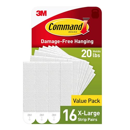 Command 20 lb XL Heavyweight Picture Hanging Strips 1 Pack - No Damage Wall Mounts