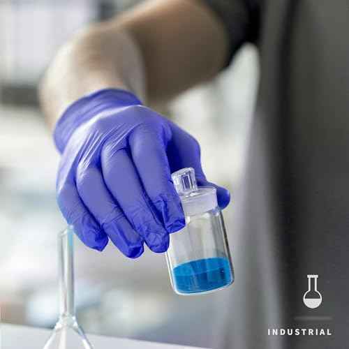 Medical Nitrile Exam Gloves, 4.5 Mil Powder-Free Latex-Free Disposable Food-Safe Cooking Cleaning, Blue-Violet 100Pcs