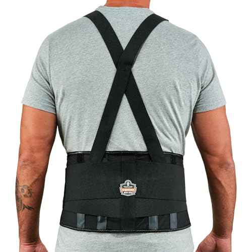Ergodyne ProFlex 1400UN Back Support Belt, 8.75" Spandex, Universal Size, Fits Waist 28"-46 inches, Black