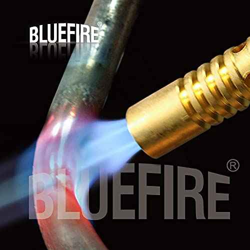 BLUEFIRE MRAS-8210 Super Jumbo Turbo Flame Propane Gas Welding Torch with 5' Hose Fuel by MAPP MAP Pro Propane Great High Intensity Nozzle Head for Soldering Brazing Large Dia Copper Pipe