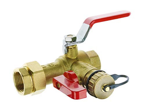 Hydro Master Tankless Water Heater Service Valve Kit with Pressure Relief 3/4-Inch Brass