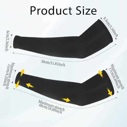 2 Pairs Kids Arm Sleeves - Breathable Elastic Compression Sleeves for Volleyball, Football, Baseball, Basketball - Youth Boys & Girls