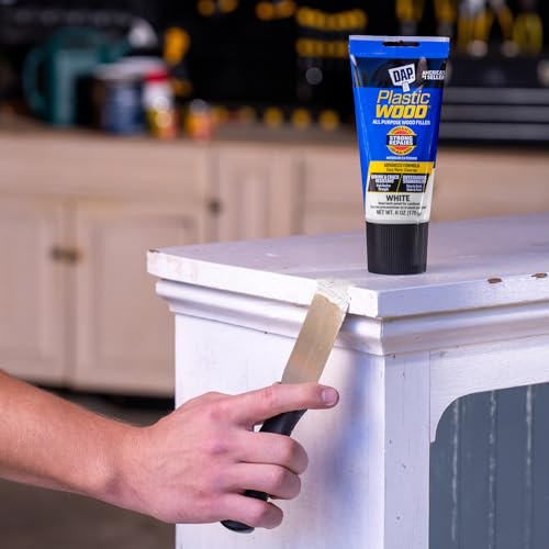 Plastic Wood Filler 6 Oz - All Purpose Latex Interior & Exterior Repair