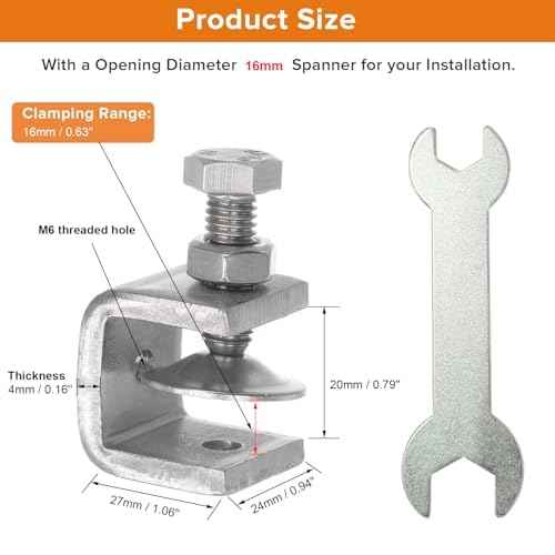 Stainless Steel C Clamps, Mini Tiger Clamp Set for Mounting, Heavy Duty Metal U Clamps, Small Desk G-Clamp with 0.79 Inch Stable Wide Jaw Opening for Metal Working Woodworking Welding Building (4pcs)