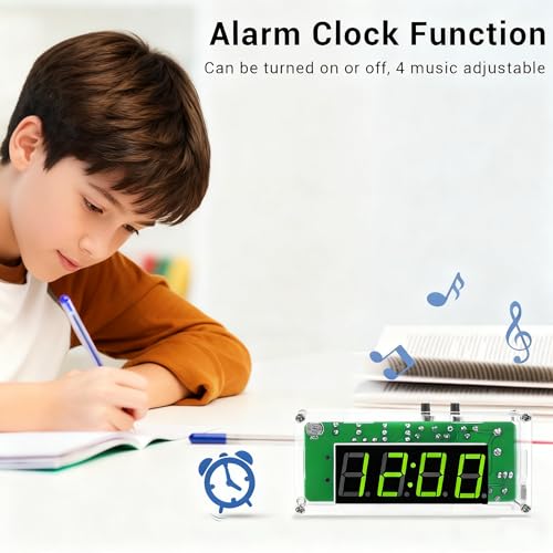 MiOYOOW 4-Digit Multifunctional DIY Digital Clock Kit - Soldering Practice & STEM Project