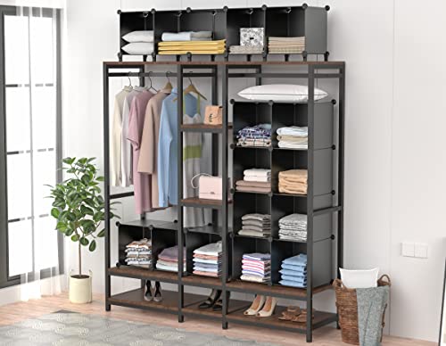 HOMIDEC Large Black 9-Cube Closet Organizer Storage Shelf - Sturdy & Space-Saving