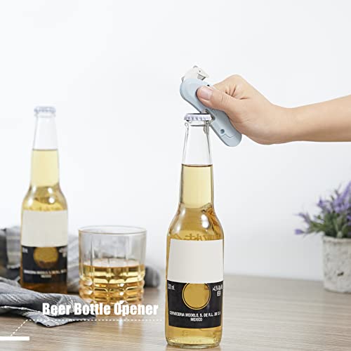 2 Pack 3-in-1 Magnet Nova Disposal Pop-open Cutter Mini Box Cutter with Safety Concealed Blade, Keychain Box Opener