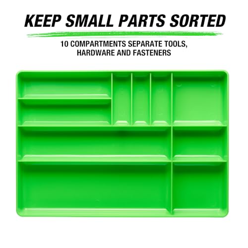 OEMTOOLS 22213 Drawer Organizer Tray for Small Parts, 10-Compartment, Stackable