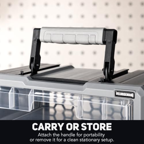 12-Drawer Modular Storage Organizer with Clear Drawers – Heavy-Duty Wall-Mount Cabinet by Velorgemane