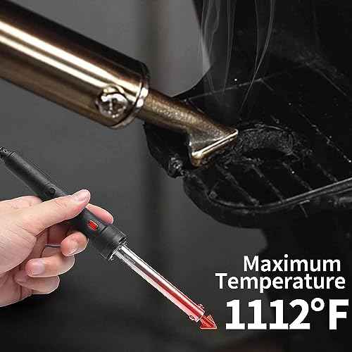 220W Plastic Welder, 1200PCS Staples 40PCS Rods Plastic Welding Kit, 5 in 1 Welding Tips Tape Sandpaper Wire Mesh Stand Metal Brush Screwdriver Plastic Welder Kit Bumper Repair Kit (Red)