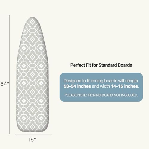 UniSimp Geometric Ironing Board Cover and Pad 15x54 - Standard Size
