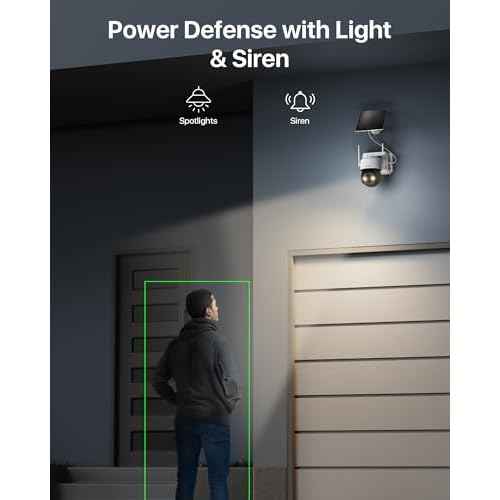 ZOSI C291 4MP Wireless Battery Security Outdoor Camera with Solar Panel, 2.5K 360 View Pan/Tilt Camera, Auto Track, PIR Human Detect, Color Night Vision, 2-Way Talk, Light Siren Alarm,32GB Memory Card