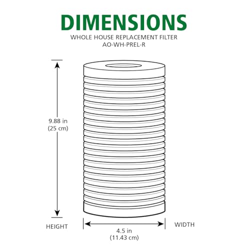 A. O. Smith 4.5x10 Inch 25-Micron Universal Sediment Water Filter Replacement