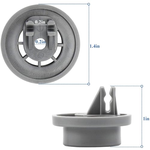 Sunniswi 8-Pack DD66-00023A Lower Dish Rack Wheel Set for Samsung Replace Part DD61-00222A