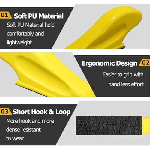 Finger Sander for Crafts, 2 Pack Mini Micro Gator Sander for Crafts with 30 Sheets 3.5 x 1 Inch Sandpaper 80 120 180 240 400 600 Grit Sanding for DIY Wood Finishing Tight Narrow Polishing