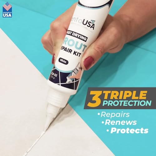 PentaUSA Premixed Tile Grout Repair - Indoor White 8.8oz/250g