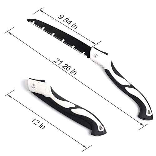 Hand Saw for Tree, 12 inch Folding Saw,Pruning Saws with High-Manganese Steel Teeth for Smooth and Precise Cuts. Handsaws for Camping, Gardening, Carpentry Camping Saw Portable.