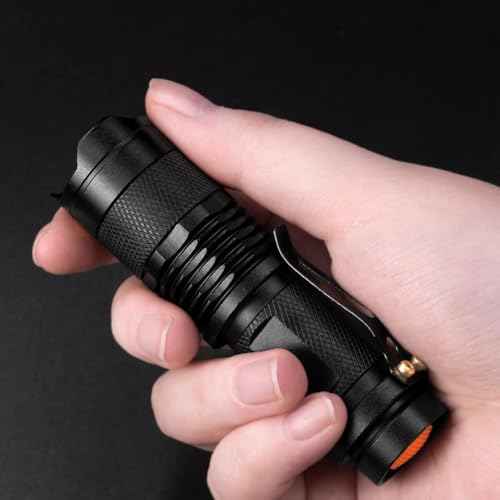 High Power One Mode Red LED Flashlight, Powerful Single Mode Red Flashlight, Red Light Flashlight Red LED Red Light Torch For Astronomy, Aviation, Night Observation-Black