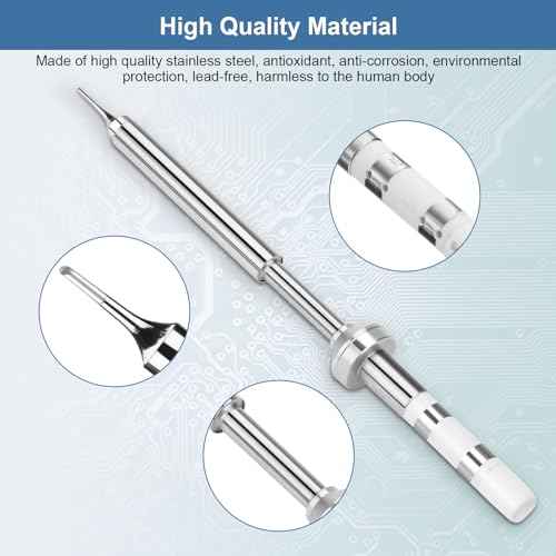 TS100 Soldering Iron Tip, Mini Digital Soldering Iron Replacement Original Replacement Solder Tip for TS100 Pinecil (TS100-C1)