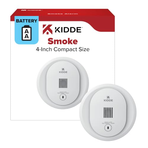 Kidde 10SDR Compact Smoke Detector with 2 AA Batteries - 10th Edition Pack