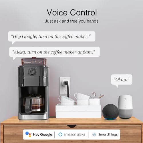 GHome Smart WiFi Plug with Alexa & Google Home, 4-Pack