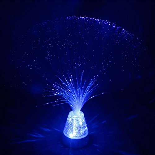 E&A Ice Fiber Optic Mood Novelty Lamps Lighting Glacier Lite with Color-Changing Crystals Base