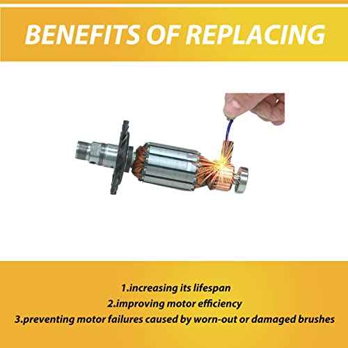 4 Pack 381028-02 Reliable Carbon Brushes Replacement Parts Compatible with Dewalt DW718 / DWS780 / DW717 / DW708 Miter Saw,Dewalt Electric Power Tools Replacement Parts