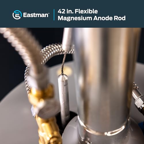Eastman 42 Inch Flexible Magnesium Anode Rod with 3 in NPT Stainless Steel Nipple - Water Heater Accessory