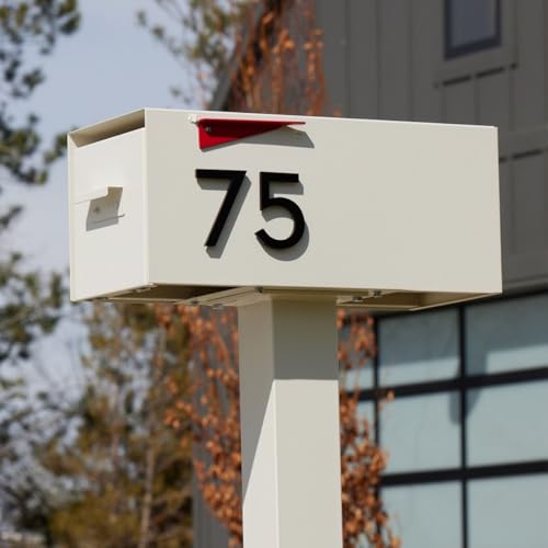 CecilyArts 3 Inch Black House Numbers Self-Adhesive Modern Mailbox Address Signs