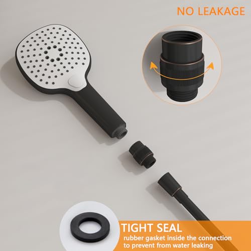 ChuangTim Oil Rubbed Bronze Shower Head Shut Off Valve 1/2'' Brass Flow Control