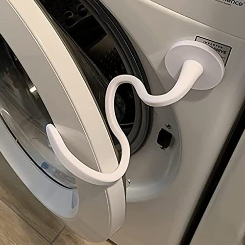 eHuangTools 2.6-Inch Magnetic Front-Loader Washer Door Prop — White, Removable Hose