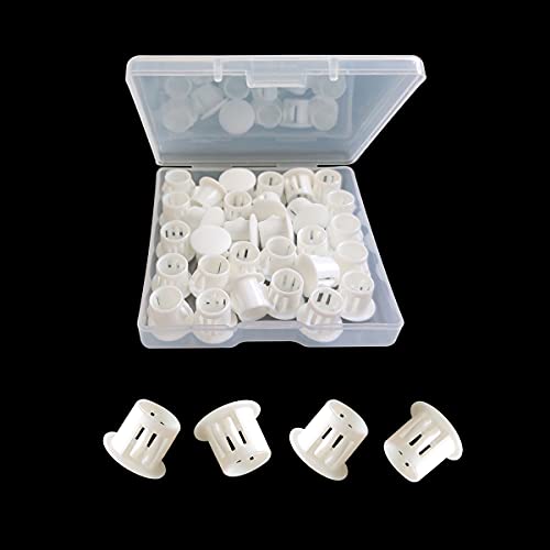 White Plastic Hole Plugs 10mm (3/8) Pack of 30 - Furniture & Panel Caps