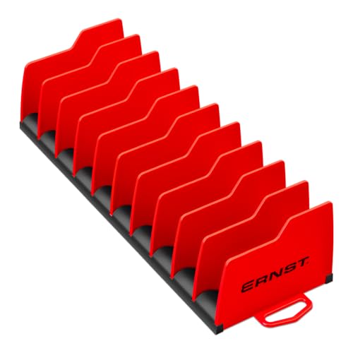 Ernst Manufacturing Plier Pro Premium No-Slip Plier Organizer, Holds 10 Tools (Red)