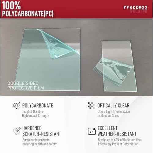 10PCS - LYG-L600A/L500A Welding Helmet Replacement Lenses - Inside Outside Clear Cover Lens Kit