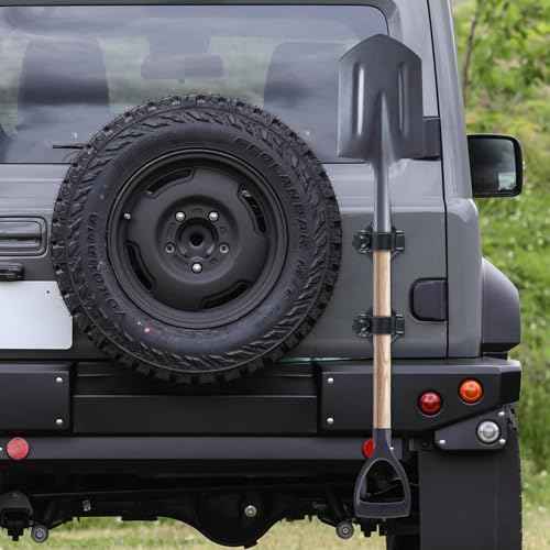 2 Pack Heavy Duty Magnetic Shovel Holder for Truck, No-Drill Strong Metal Magnet Mount Rack for Flag, Paddle, Utility Tool, Organizer for RV, Garage, Trailer, Cruise, ATV Storage