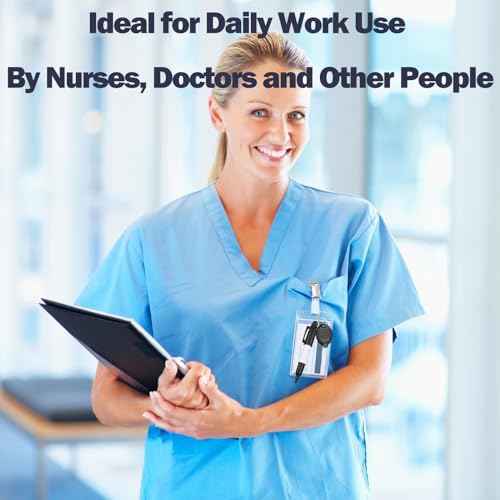 Mini LED Keychain Flashlights & Permanent Marker Pens, Badge Lights for Nurses 12 Lumen Battery Powered, Badge Reel Pen for Nurses Doctor Office Outdoor Gift (12PCS)