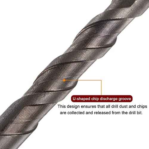 HARFINGTON 2pcs Titanium Coated Masonry Drill Bit, 12mm Concrete Drill Bits Ceramic Tile Drill Bit with 1/4" Hex Shank for Ceramic Tile Marble Mirror Glass Concrete Brick Plastic Wood