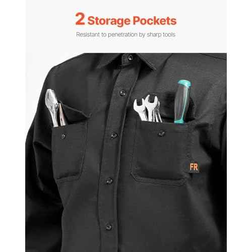 VEVOR mens Flame Resistant Welding Jacket